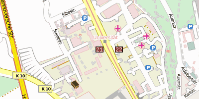 Stadtplan Universität Erfurt