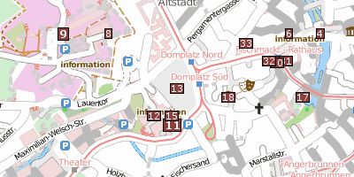 Stadtplan Domplatz Erfurt