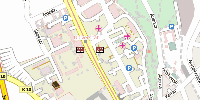 Stadtplan Medizinische Akademie Erfurt