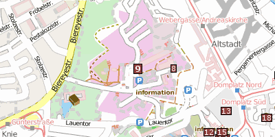Zitadelle Petersberg Erfurt Stadtplan